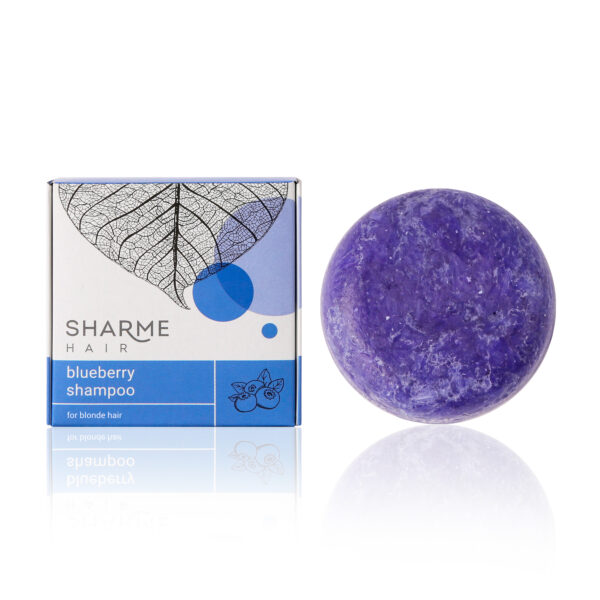 Sharme Hair Blueberry looduslik tahke šampoon mustika lõhnaga blondidele