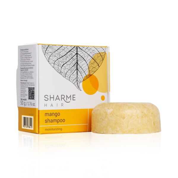 Looduslik tahke šampoon Sharme Hair Mango mangovõiga, niisutav - Image 4